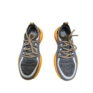 Allbirds Women's Trail Runner SWT Sneakers Gray & Yellow Lightweight Wool Blend